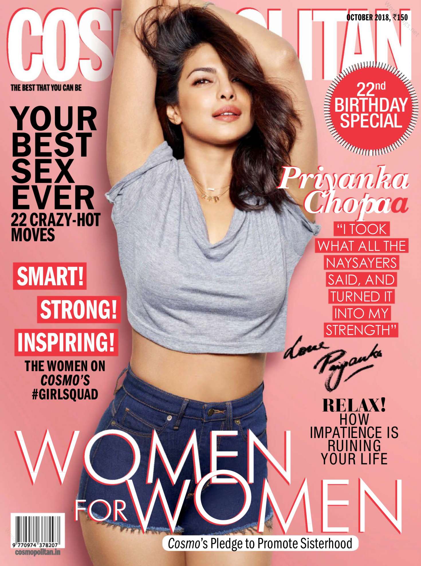 Priyanka Chopra for Cosmopolitan India Magazine (October 2018)