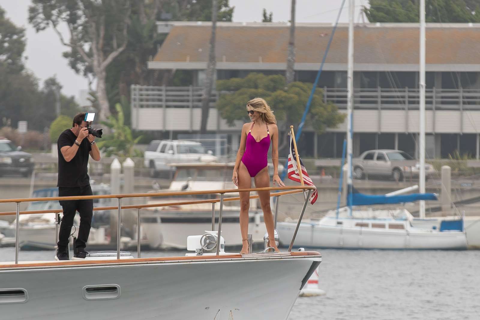 Rachel McCord in Swimsuit â€“ Shooting a new campaign for Lovery in Marina Del Rey