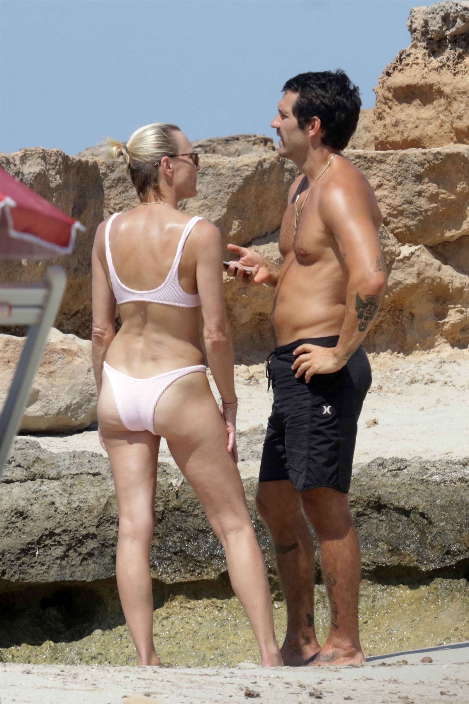 Robin Wright in Bikini at the beach in Formentera