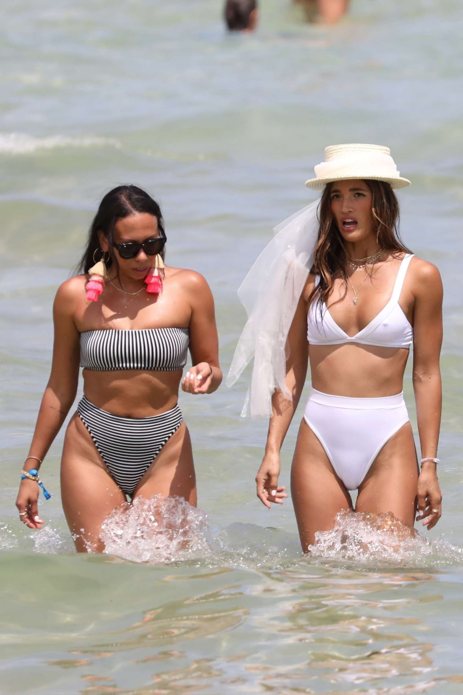 Rocky Barnes in White Bikini â€“ Photoshoot at the beach in Miami