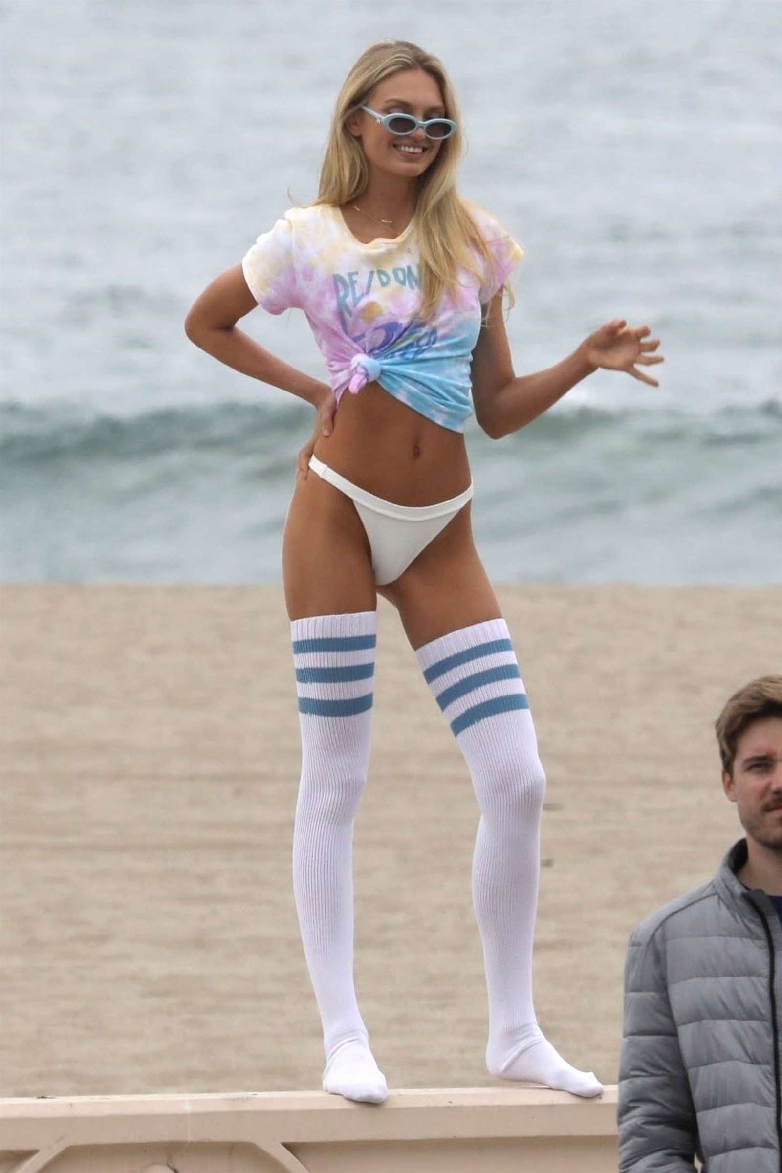 Romee Strijd in Bikini Photoshoot on the beach in Malibu