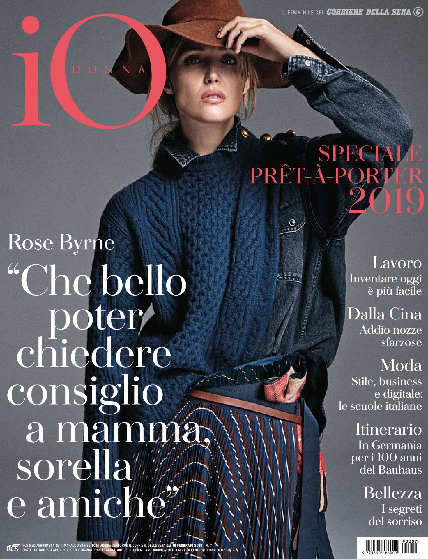 Rose Byrne â€“ Io Donna del Corriere della Sera (February 2019)