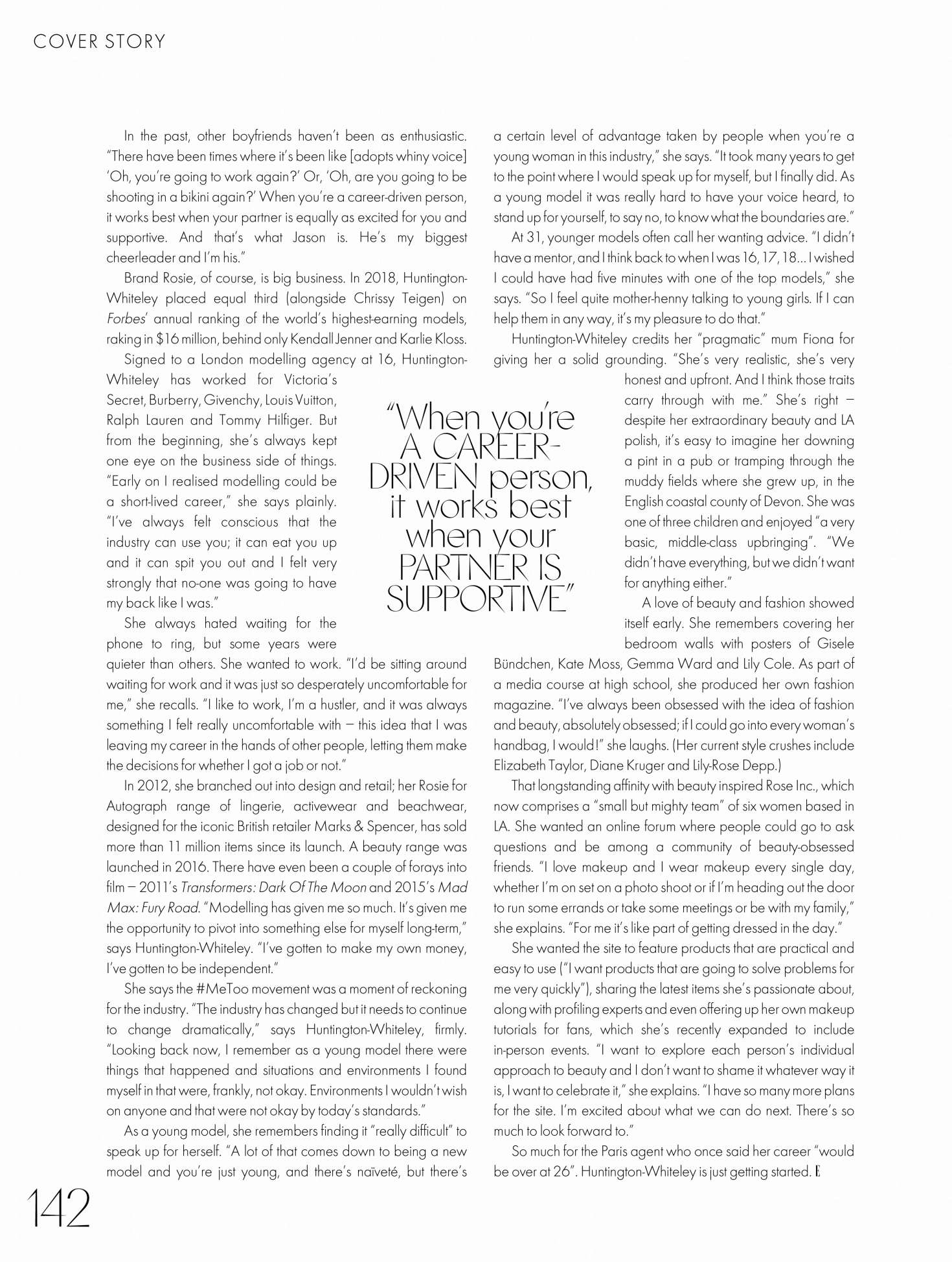 Rosie Huntington Whiteley â€“ Elle Australia Magazine (March 2019)