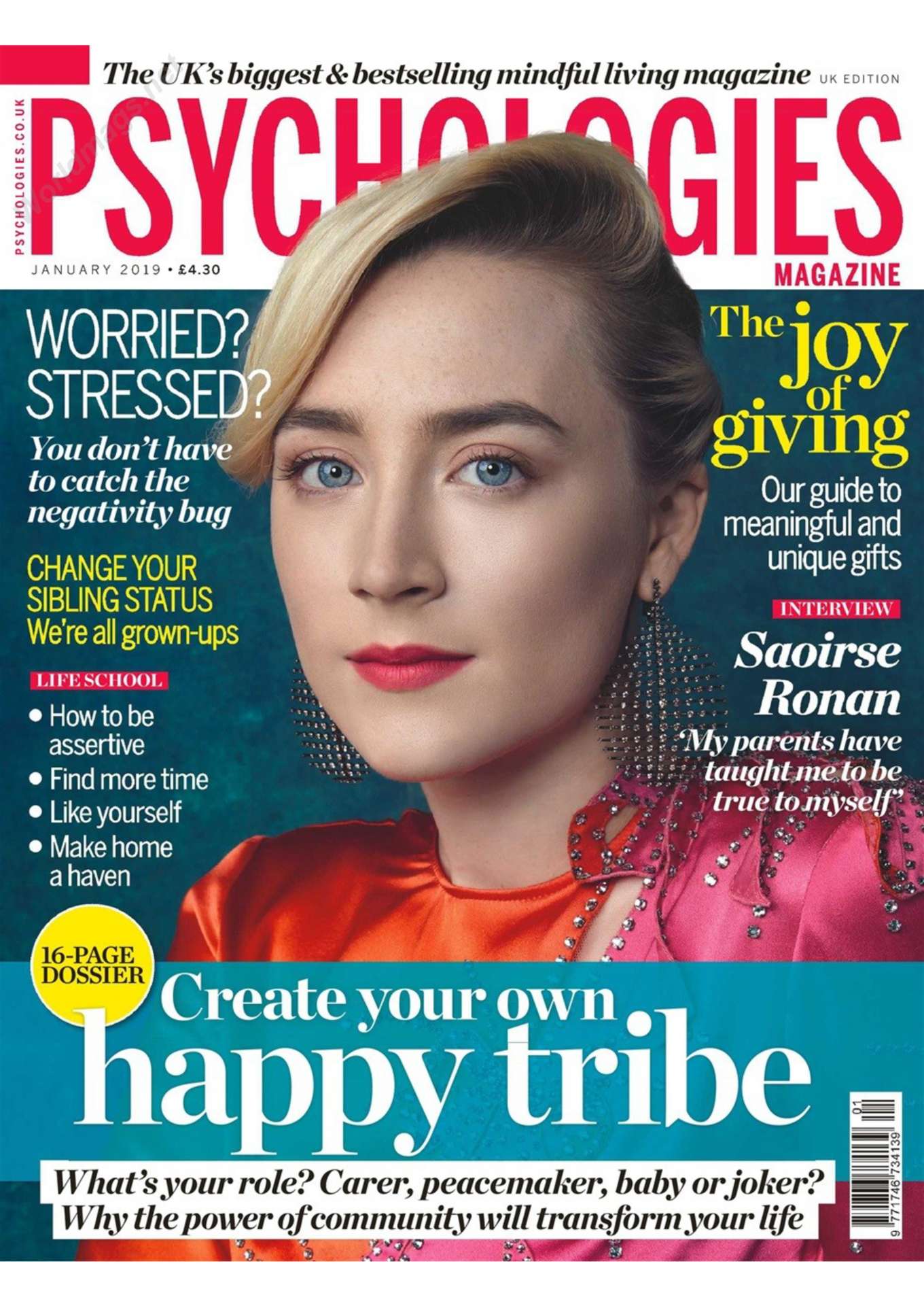 Saoirse Ronan â€“ Psychologies Magazine (UK January 2019 issue)