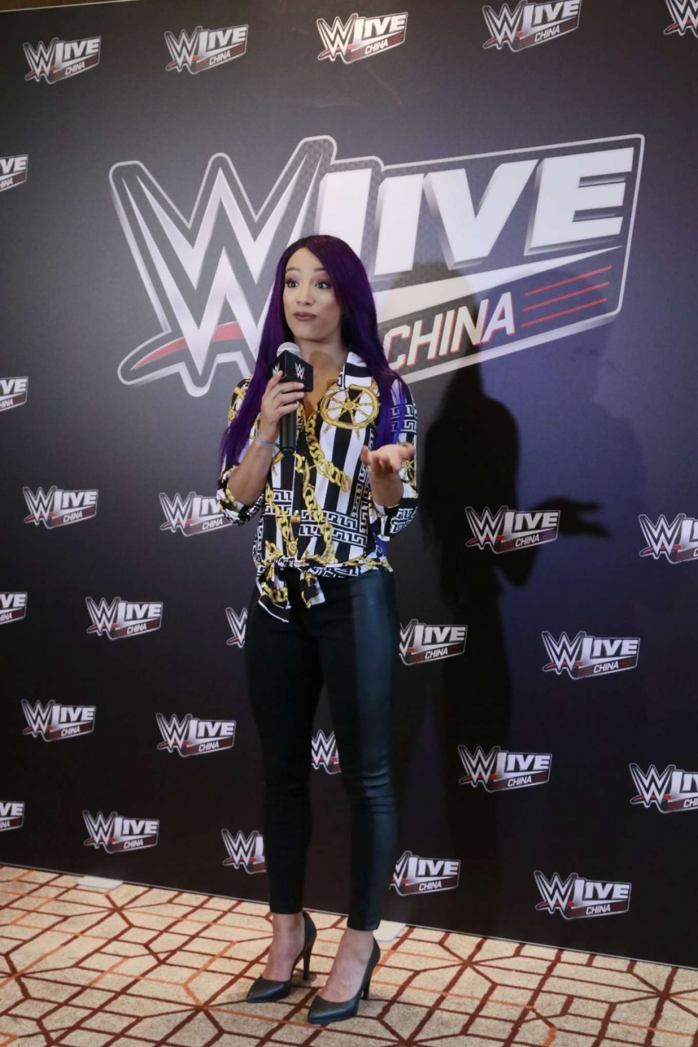 Sasha Banks â€“ 2018 WWE Press Conference In Shanghai