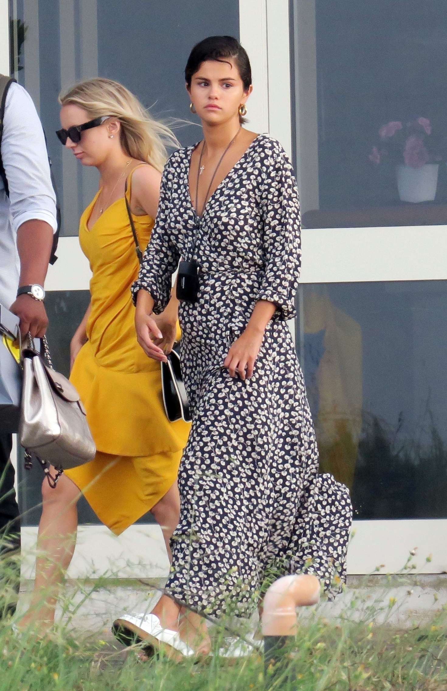 Selena Gomez in Long Dress on holiday in Capri