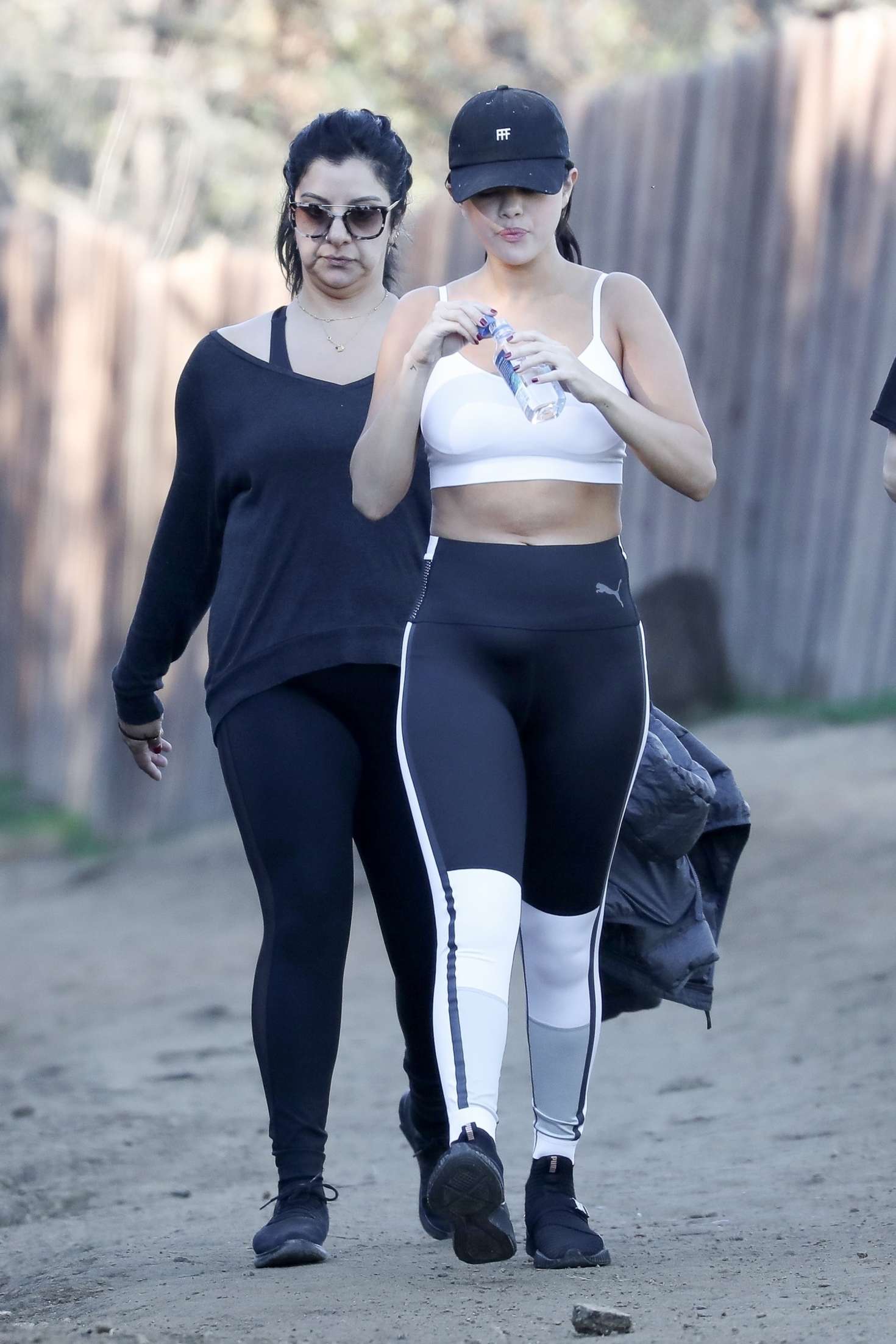 Selena Gomez in Tights â€“ Hiking with friends in Malibu