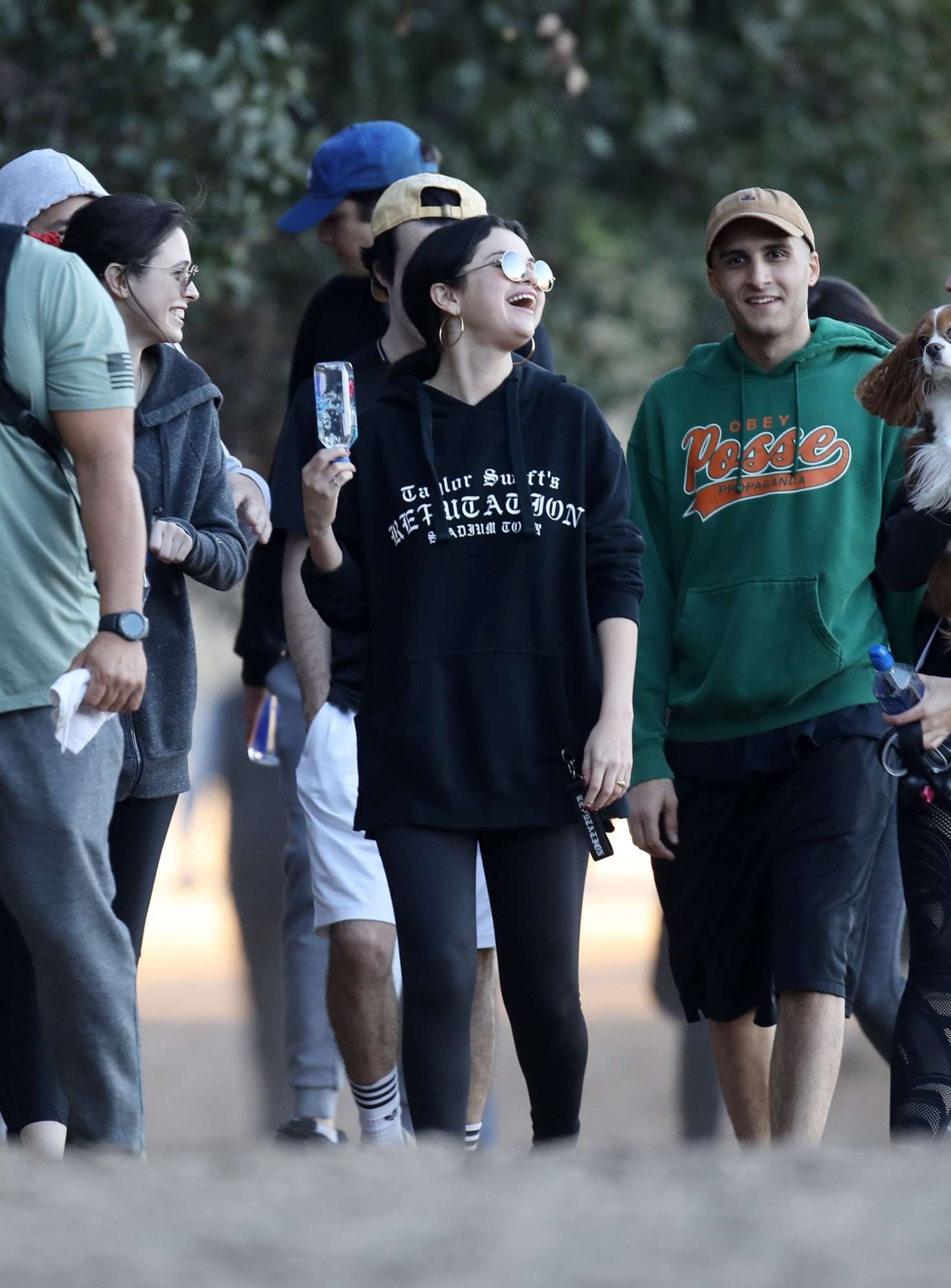 Selena Gomez with friends hiking in LA