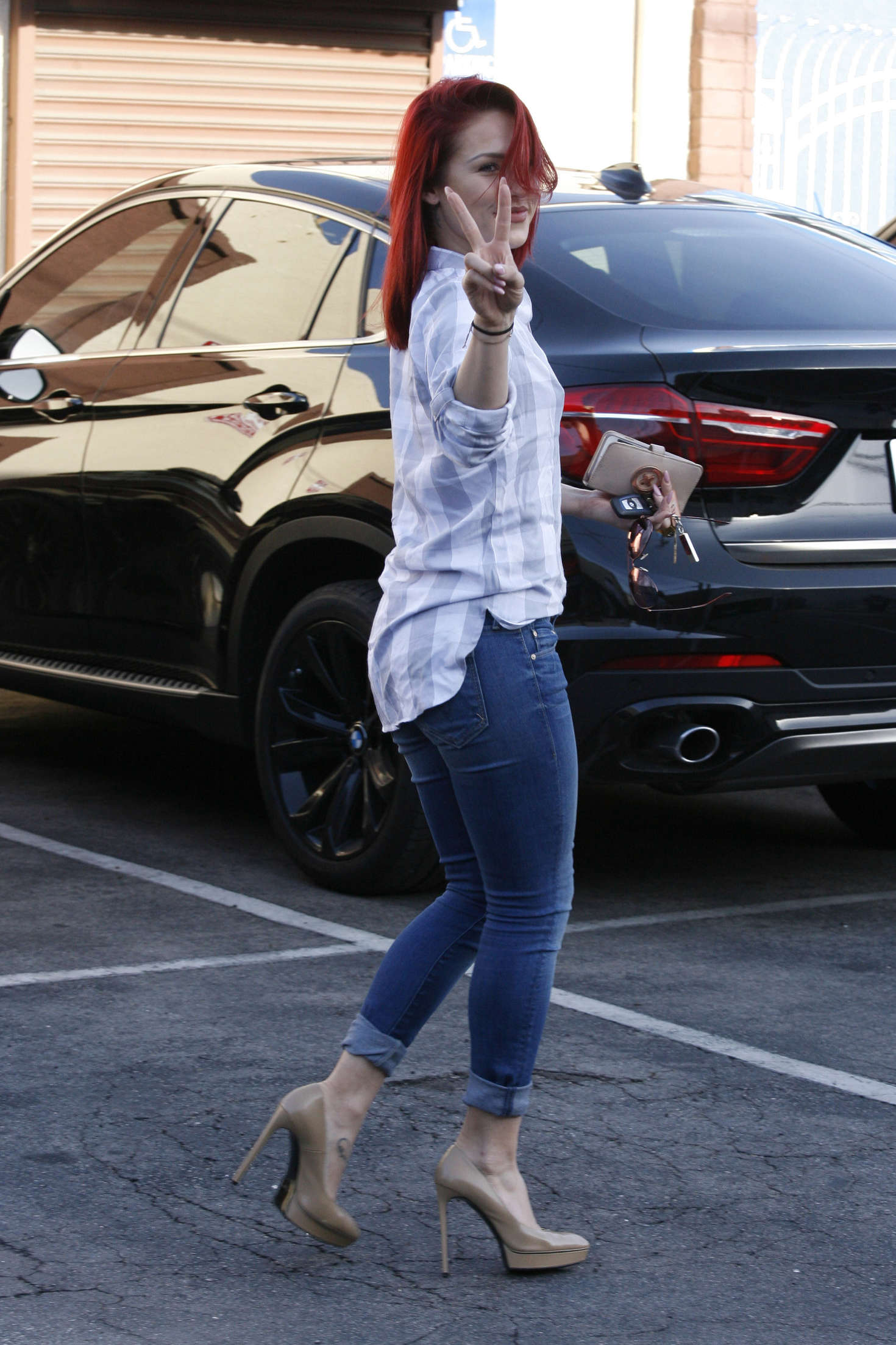Sharna Burgess in Jeans at the dance studio in Hollywood