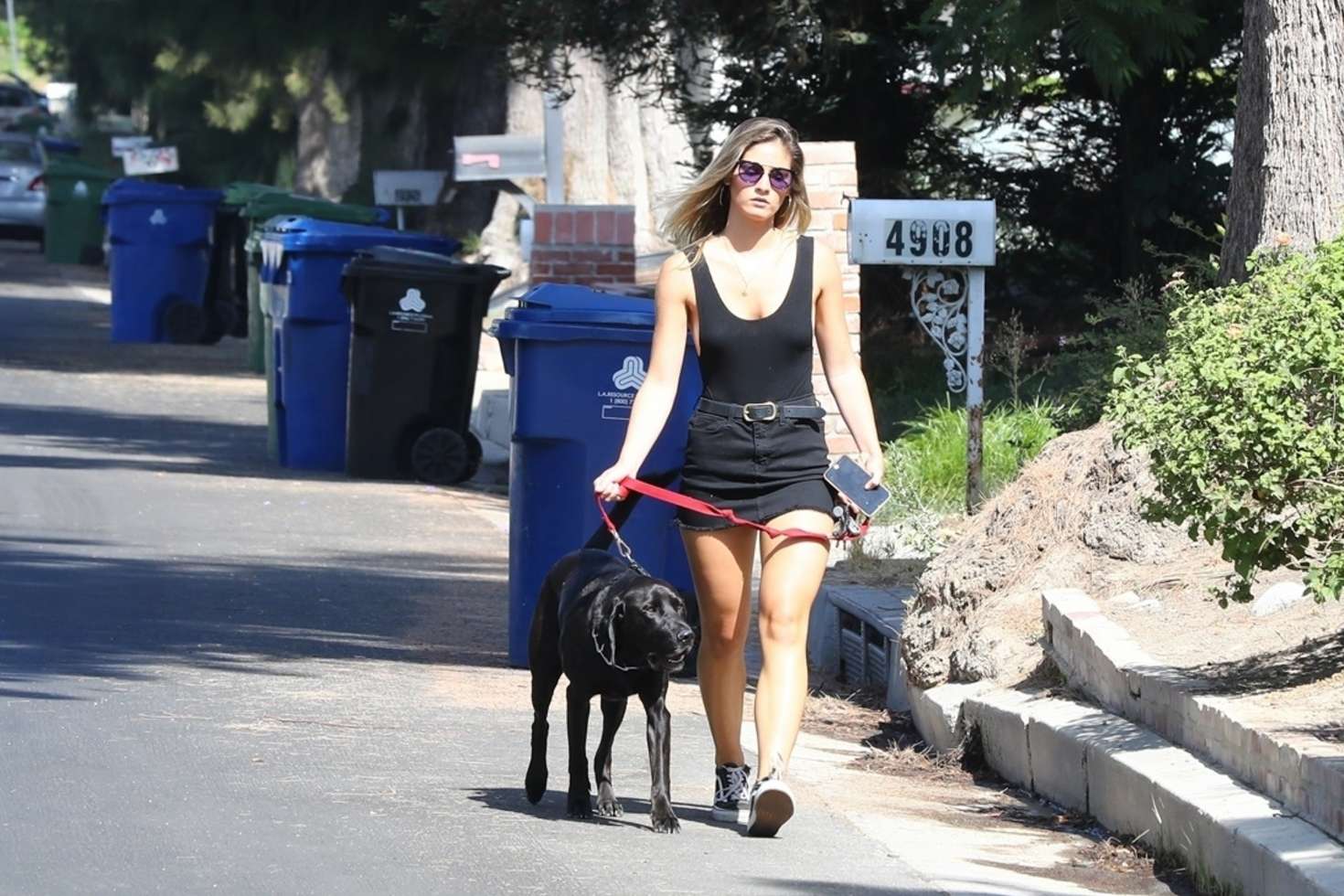 Shauna Sexton in Black Mini Skirt â€“ Out in Los Angeles