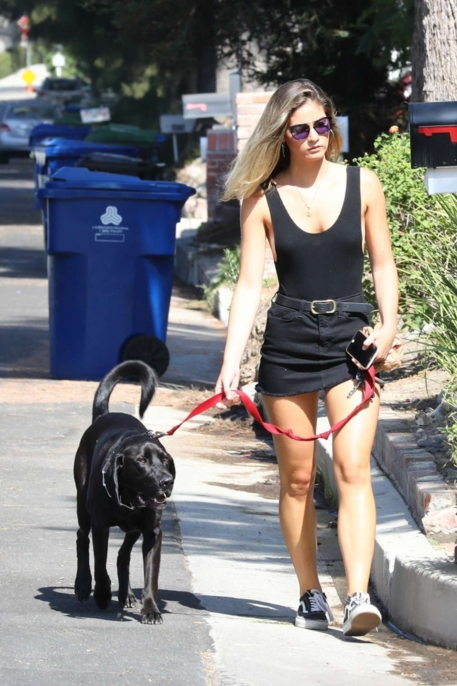 Shauna Sexton in Black Mini Skirt â€“ Out in Los Angeles