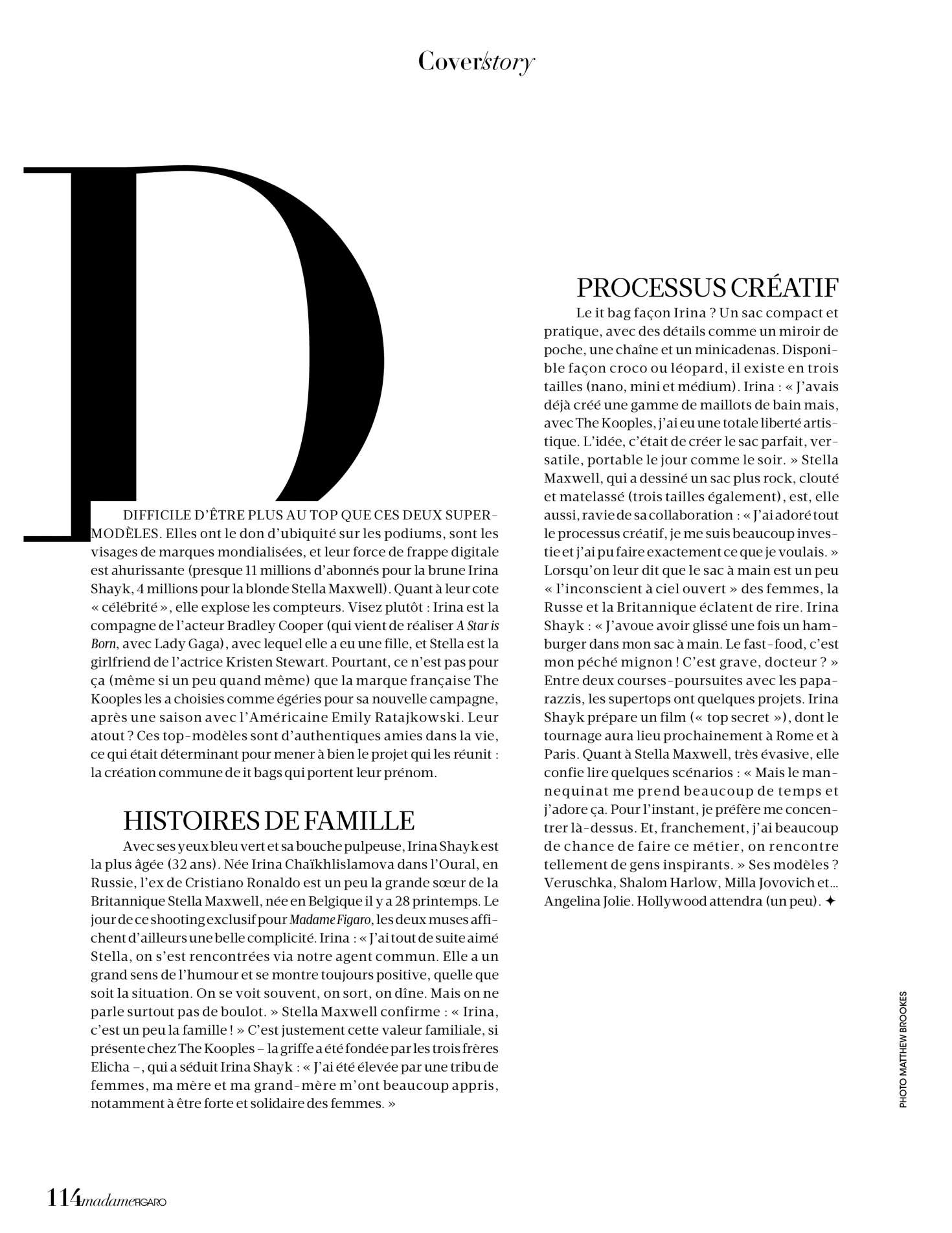 Stella Maxwell and Irina Shayk â€“ Madame Figaro Magazine (November 2018)