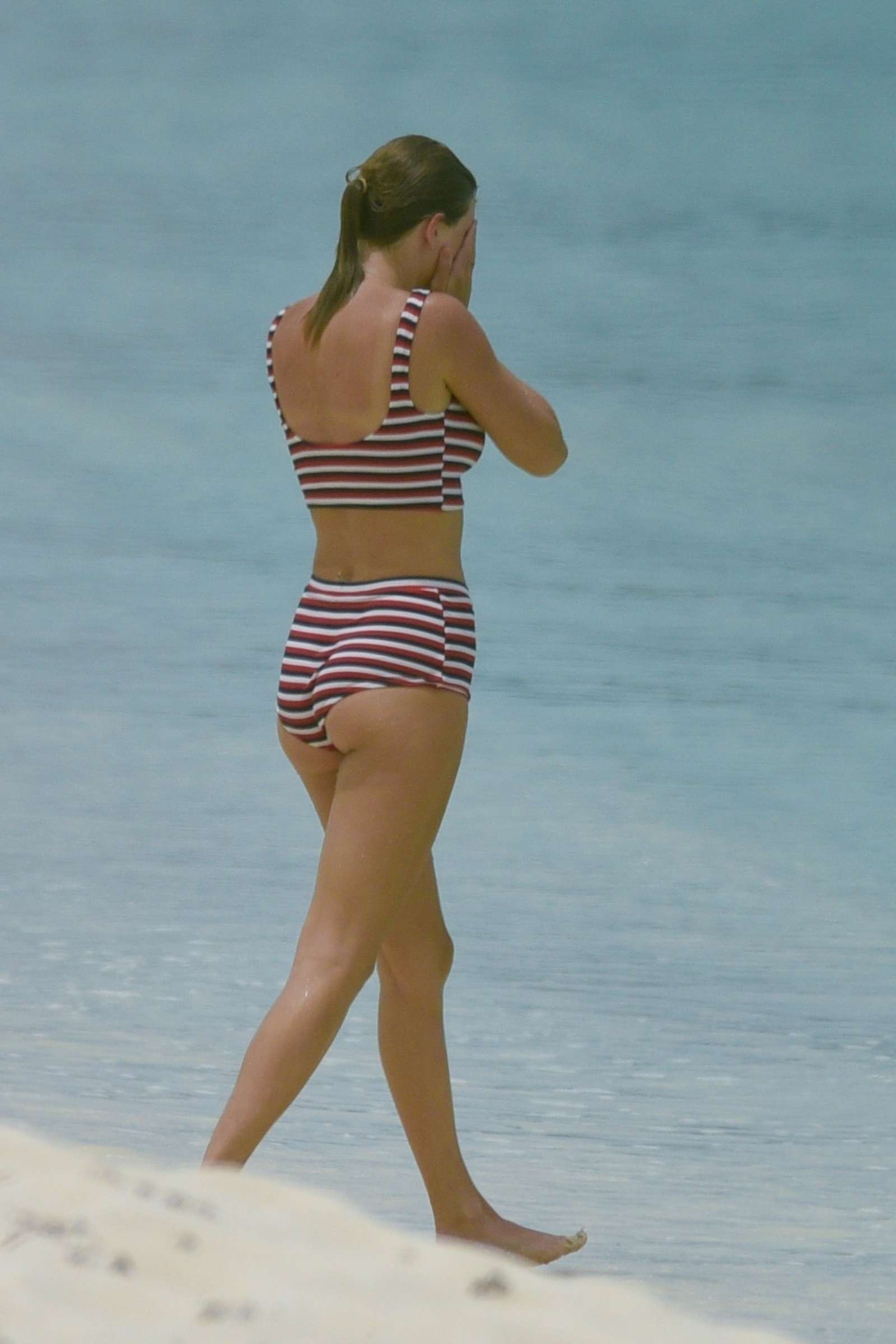 Taylor Swift in Bikini at the beach in Turks and Caicos