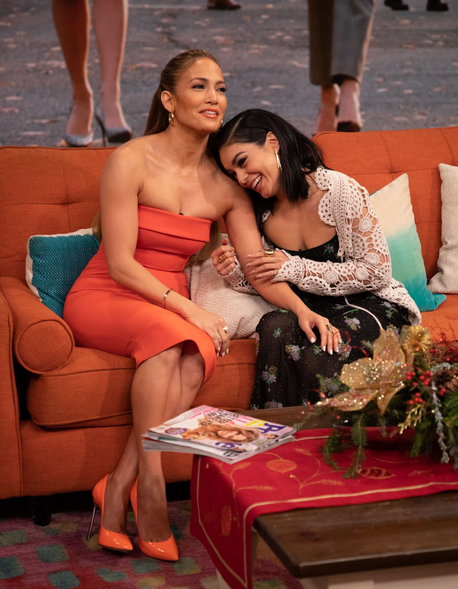Vanessa Hudgens and Jennifer Lopez â€“ On Despierta America in Miami