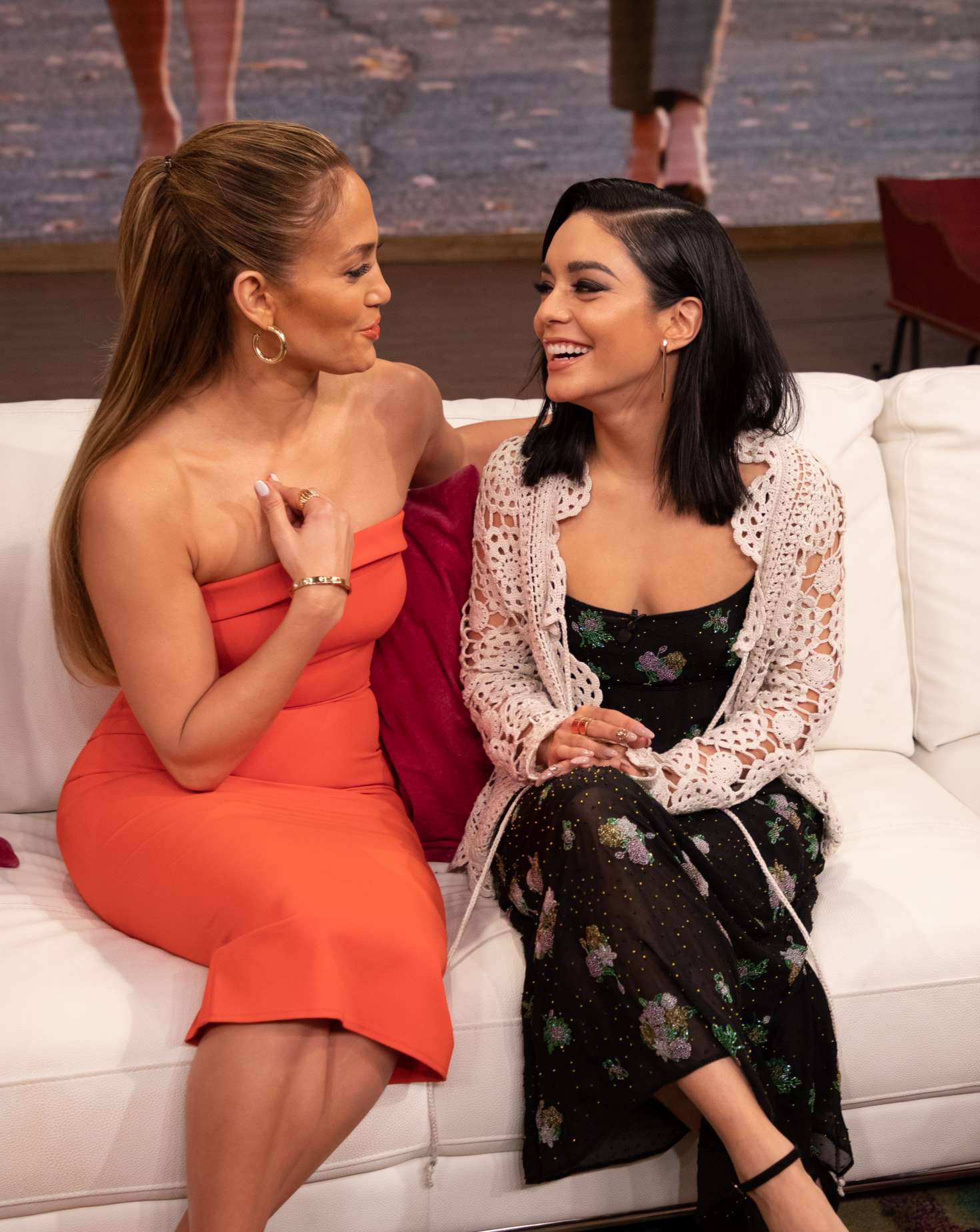 Vanessa Hudgens and Jennifer Lopez â€“ On Despierta America in Miami