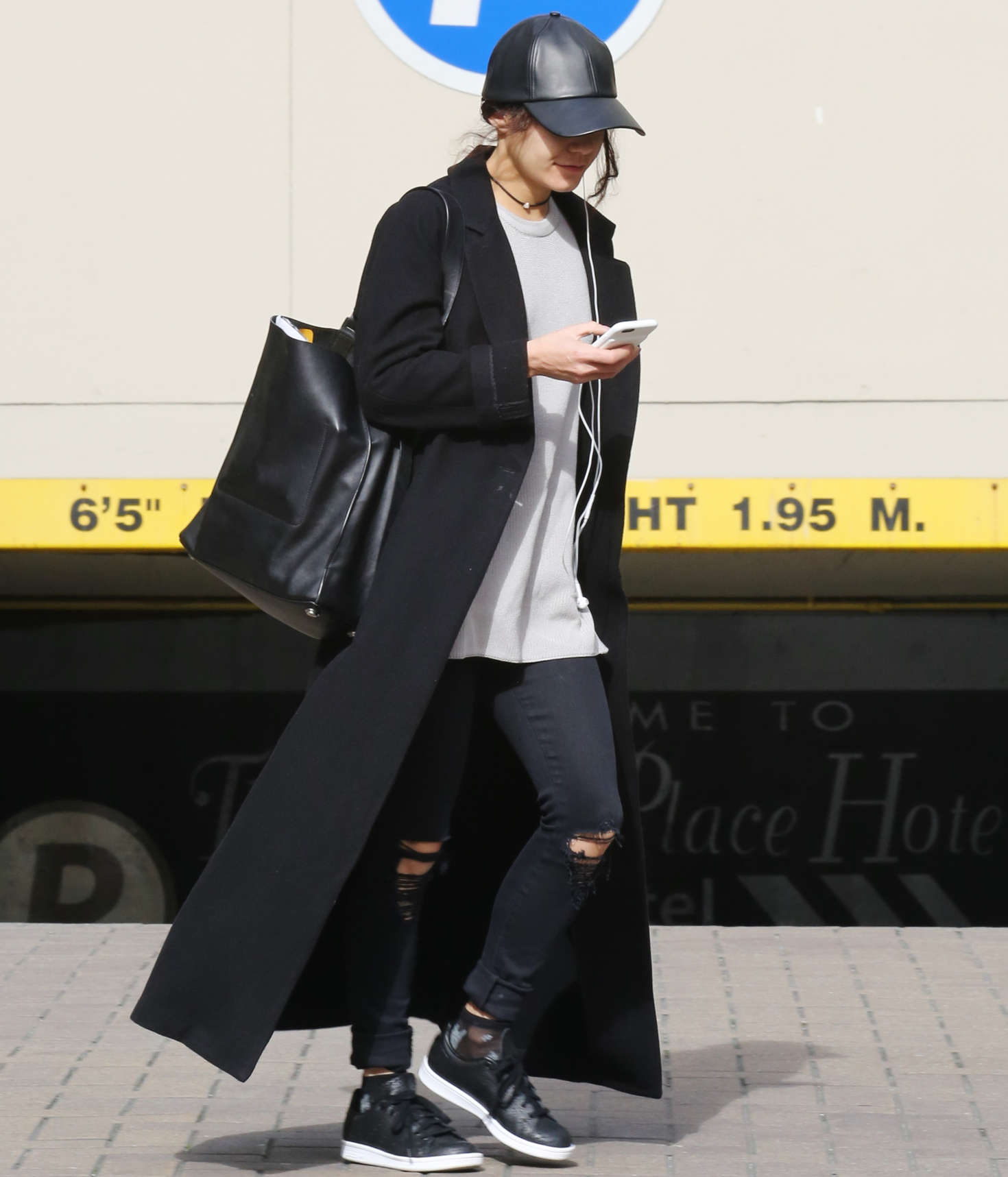 Vanessa Hudgens in Jeans and Long Coat out in LA