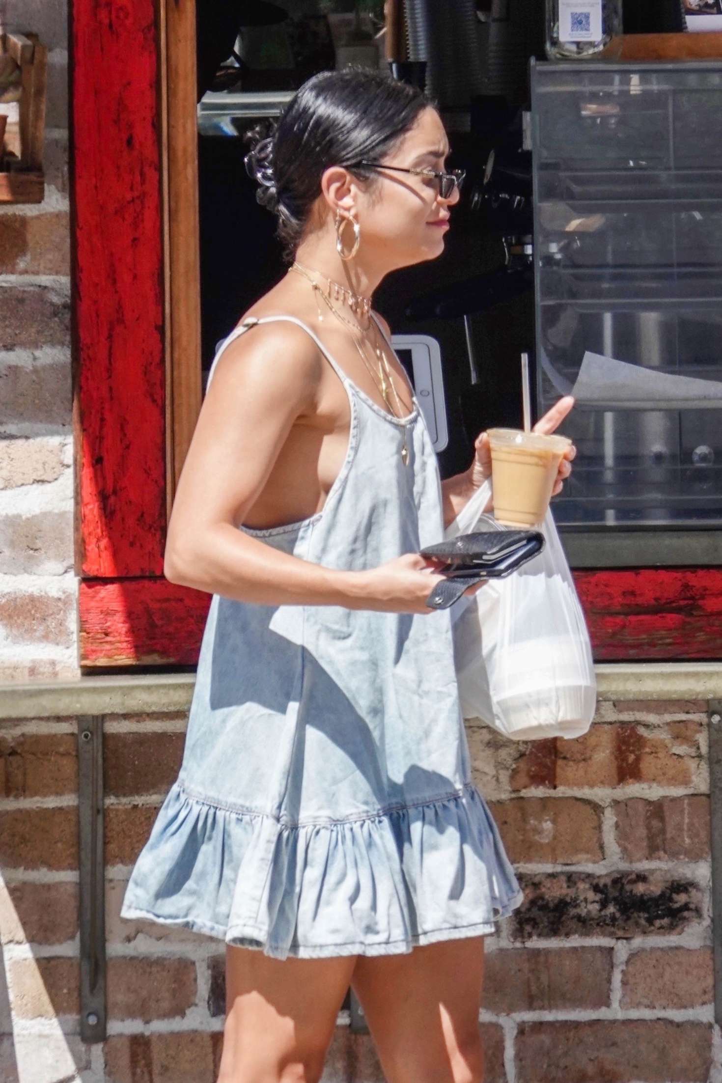 Vanessa Hudgens in Mini Dress â€“ Out in Los Angeles