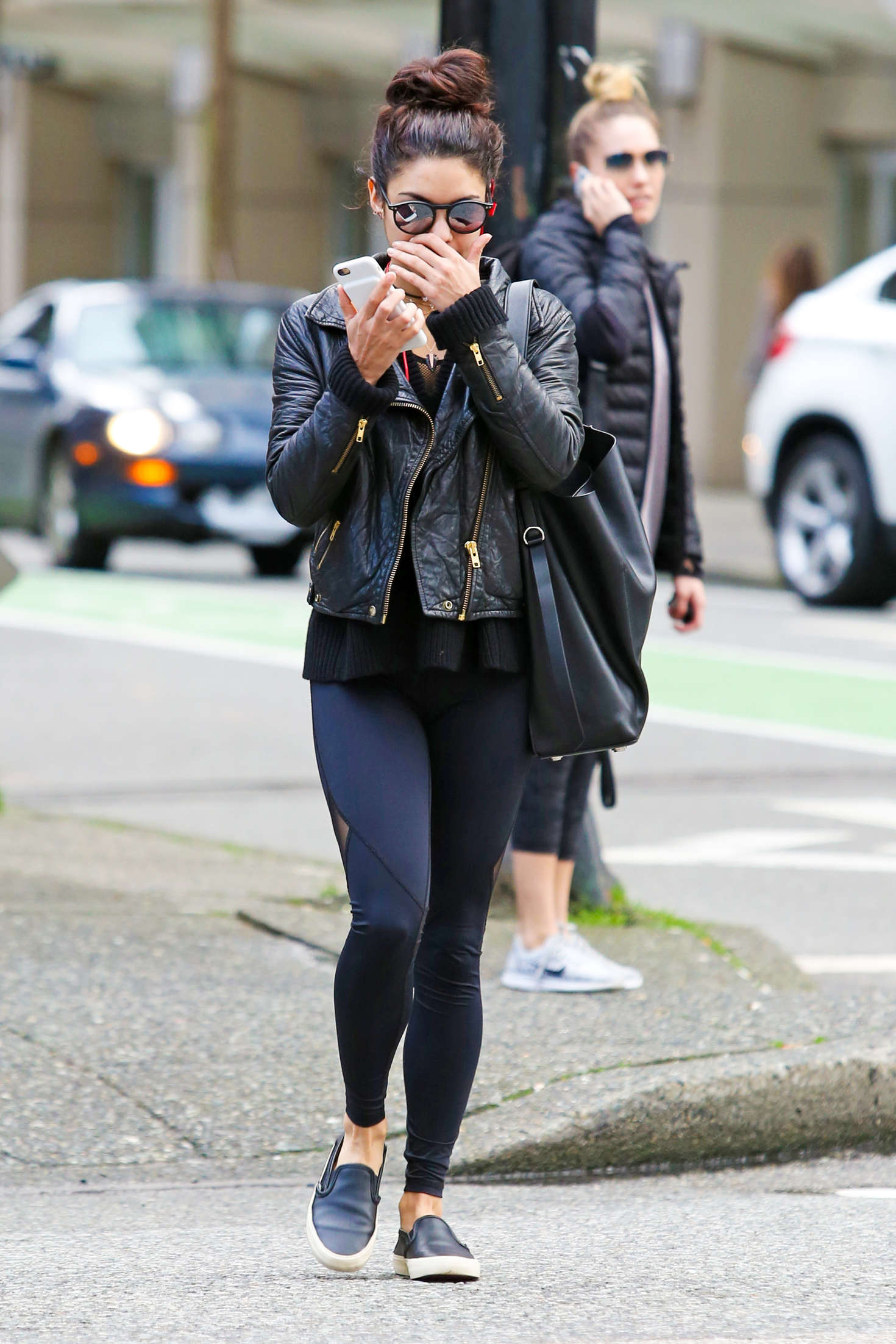 Vanessa Hudgens in Tights out in Vancouver