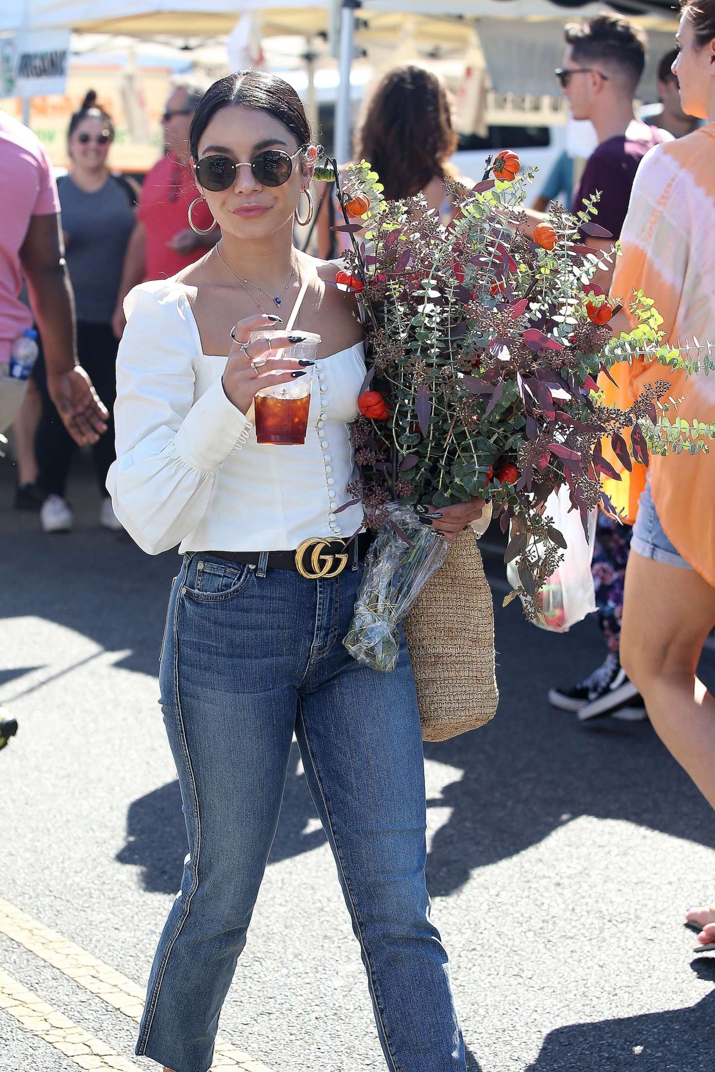 Vanessa Hudgens â€“ Shopping for flowers at the Farmers Market in Studio City