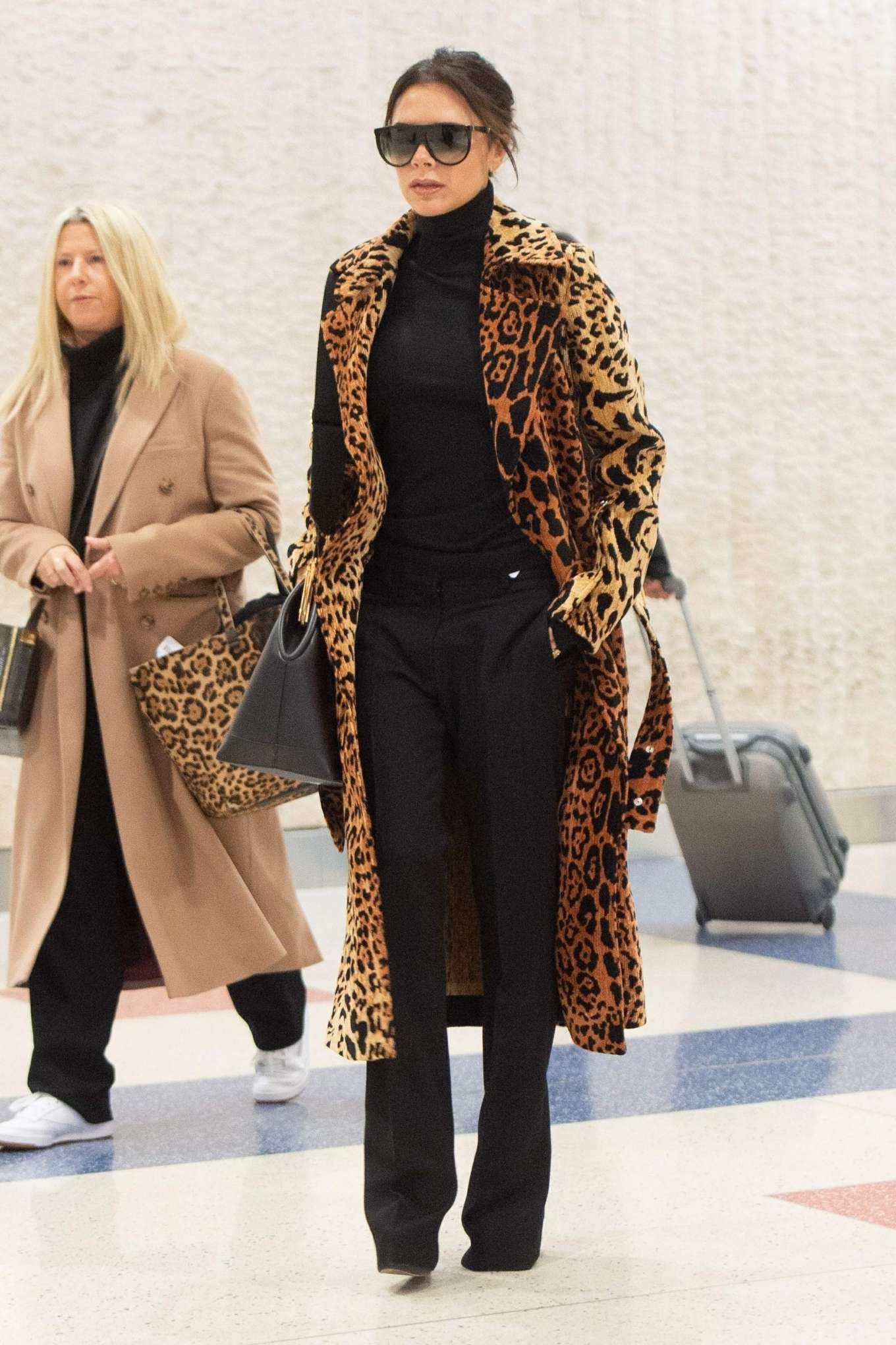 Victoria Beckham â€“ Seen While arrive at JFK Airport in New York