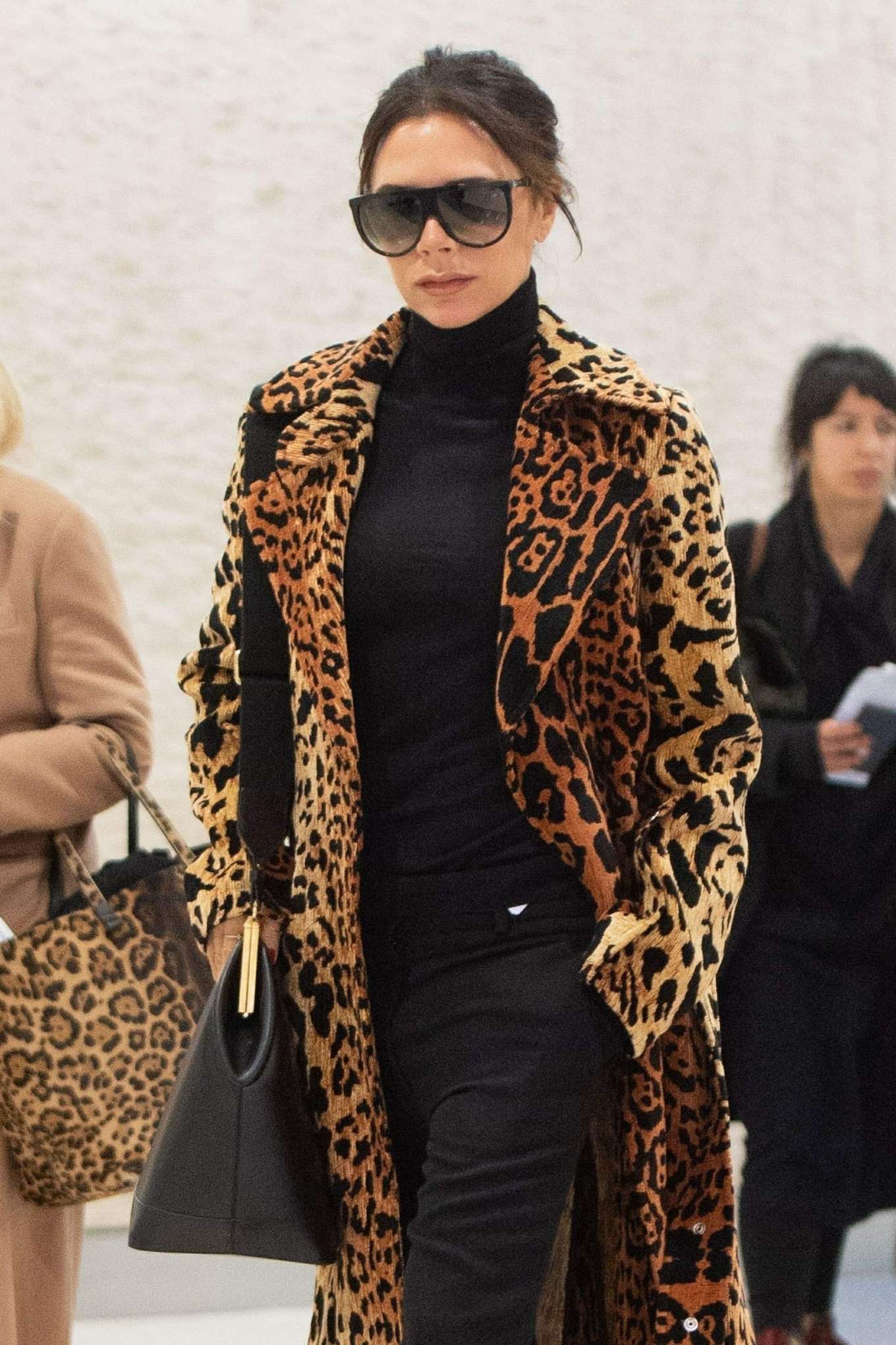 Victoria Beckham â€“ Seen While arrive at JFK Airport in New York