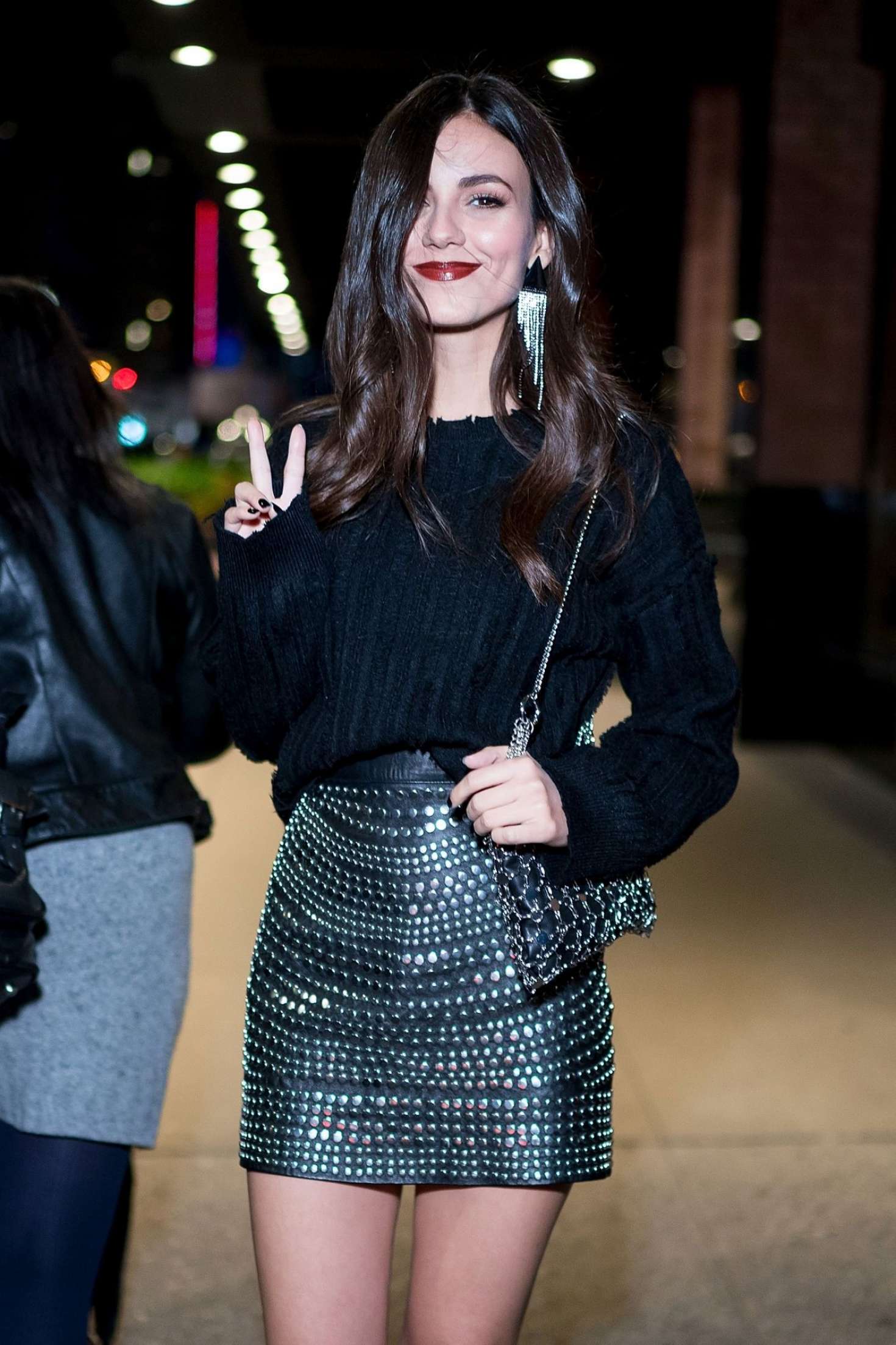 Victoria Justice in Mini Skirt â€“ Out in New York