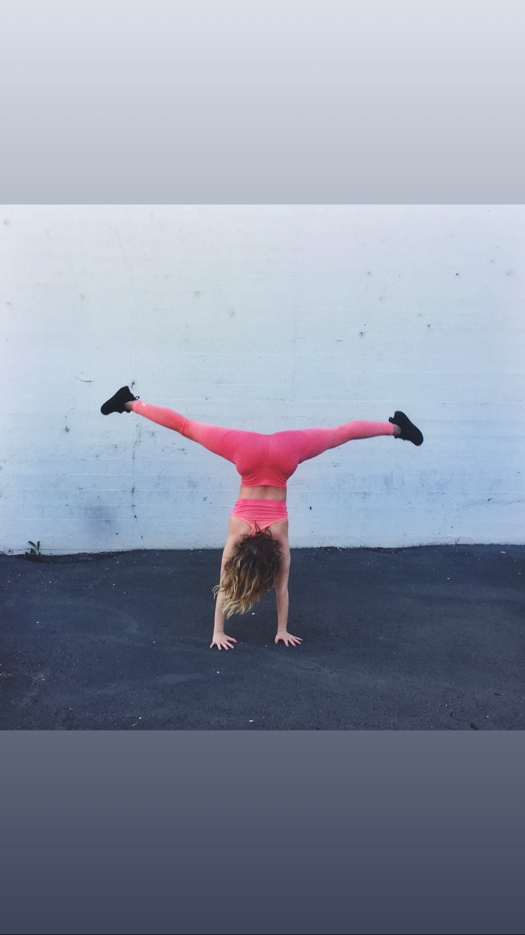 Willow Shields â€“ Exercising in a Pink Outfit in Los Angeles
