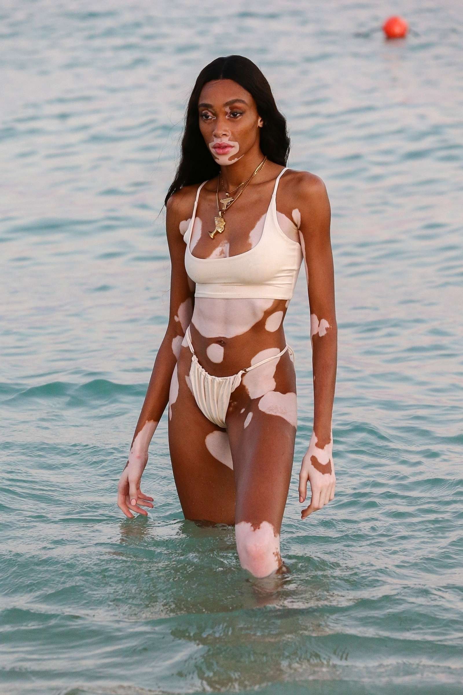 Winnie Harlow â€“ Photoshoot on the beach in Miami
