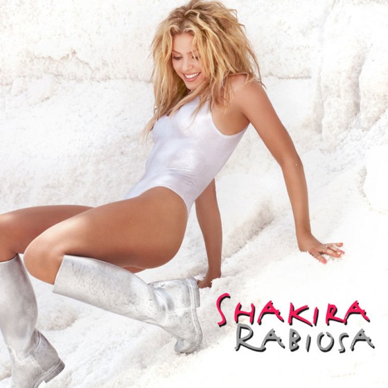 Shakira - Wears just a White Bodysuit for her 'Rabiosa' Single Cover pic