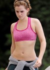 Emma Watson - candids in a sports bra going to a gym in Pittsburgh