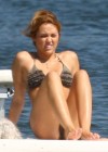 Miley Cyrus wear hot bikini at lake