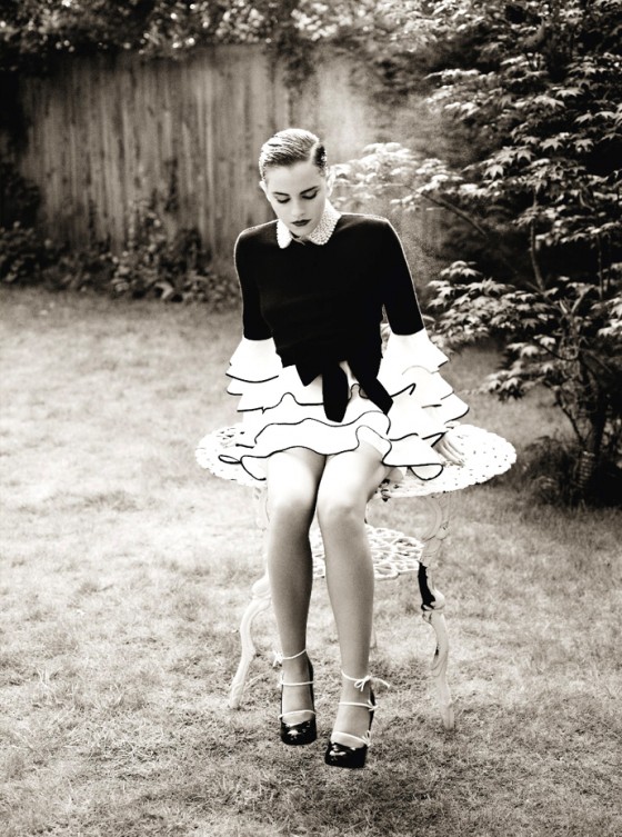 Emma Watson Show Hot Legs In I-D Magazine