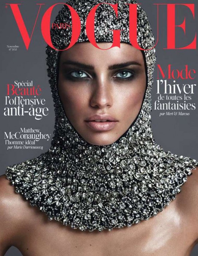 Adriana Lima - Vogue Paris Magazine Cover (November 2014)