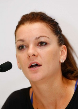 Agnieszka Radwanska - Press Conference Ahead of the WTA 2014 in Singapore