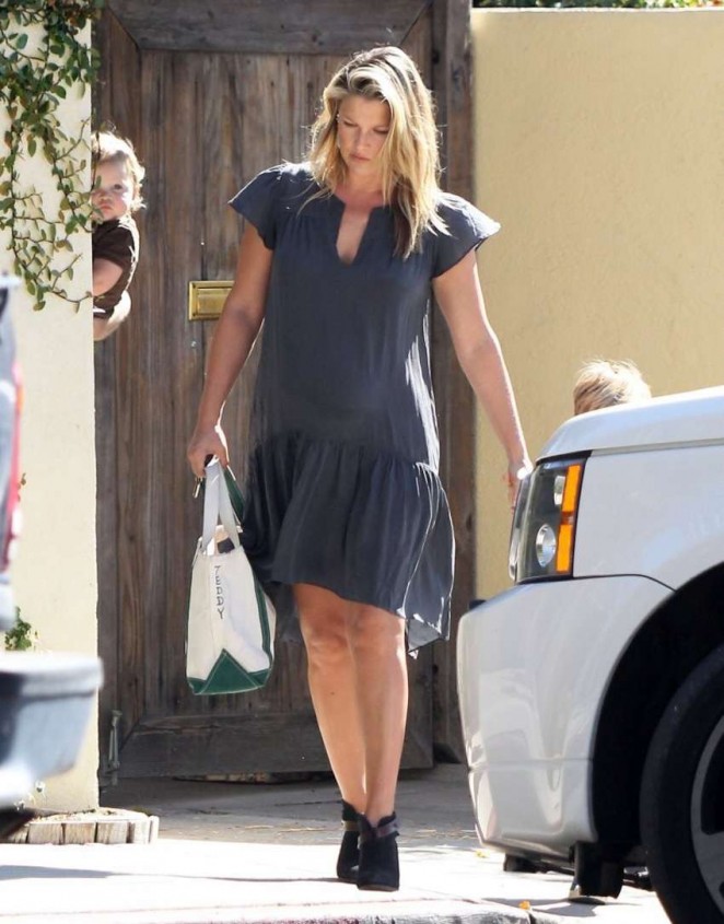 Ali Larter in Mini Dress out in Hollywood