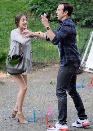 Alison Brie on the set of Sleeping With Other People-04 | GotCeleb