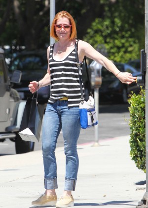 Alyson Hannigan in Jeans out in West Hollywood