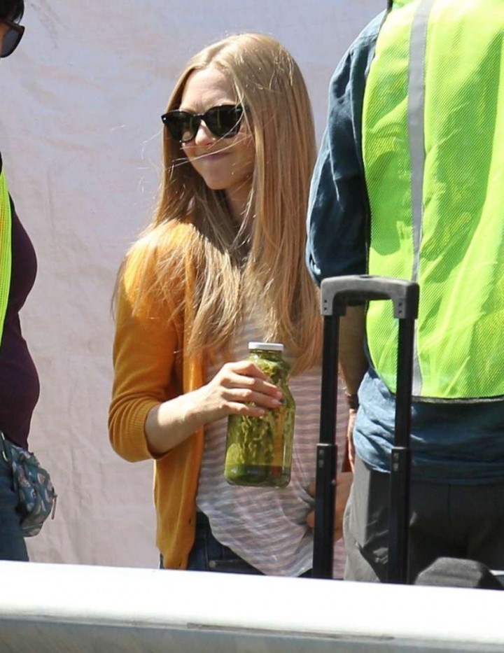 Amanda Seyfried - on the set of 'Ted 2' in Boston
