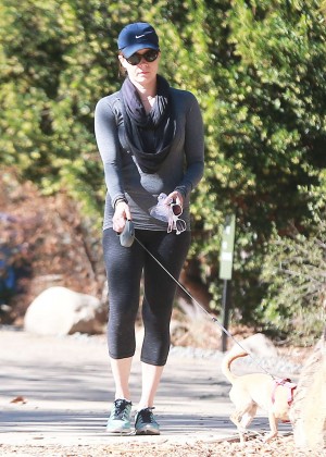 Amy Adams in Leggings at a Park in Beverly Hills