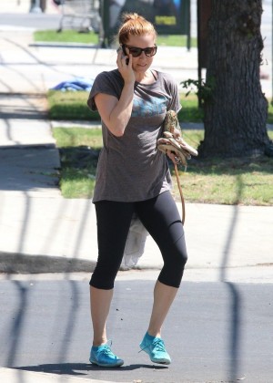 Amy Adams in Tight Leggings out in Studio City