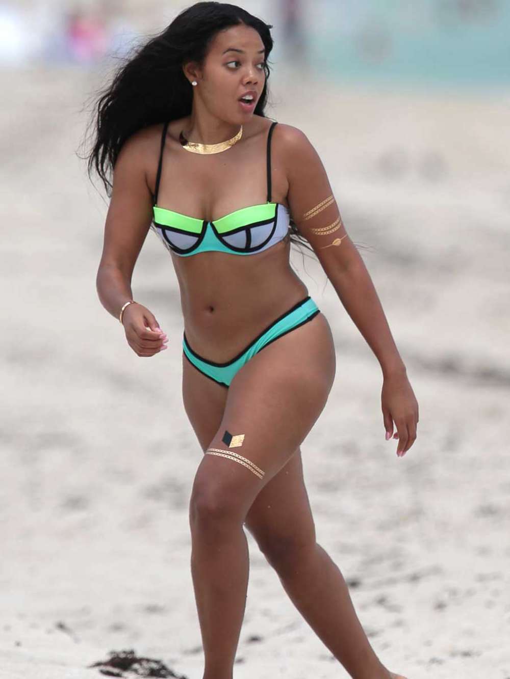 Angela Simmons - Wearing Bikini in Miami. 