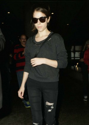 Anna Kendrick at LAX Airport in Los Angeles