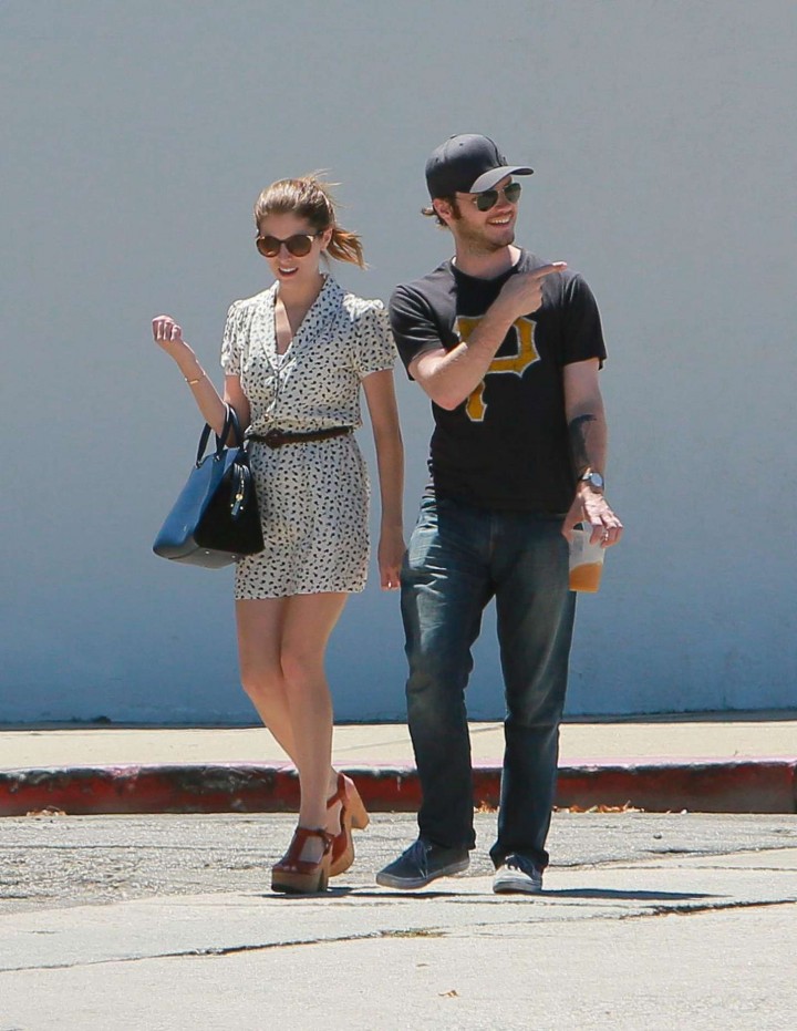 Anna Kendrick in Mini Dress out in Hollywood