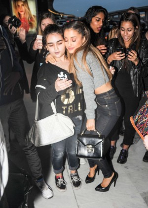 Ariana Grande in Tight Jeans at Charles de Gaulle Airport airport in Paris
