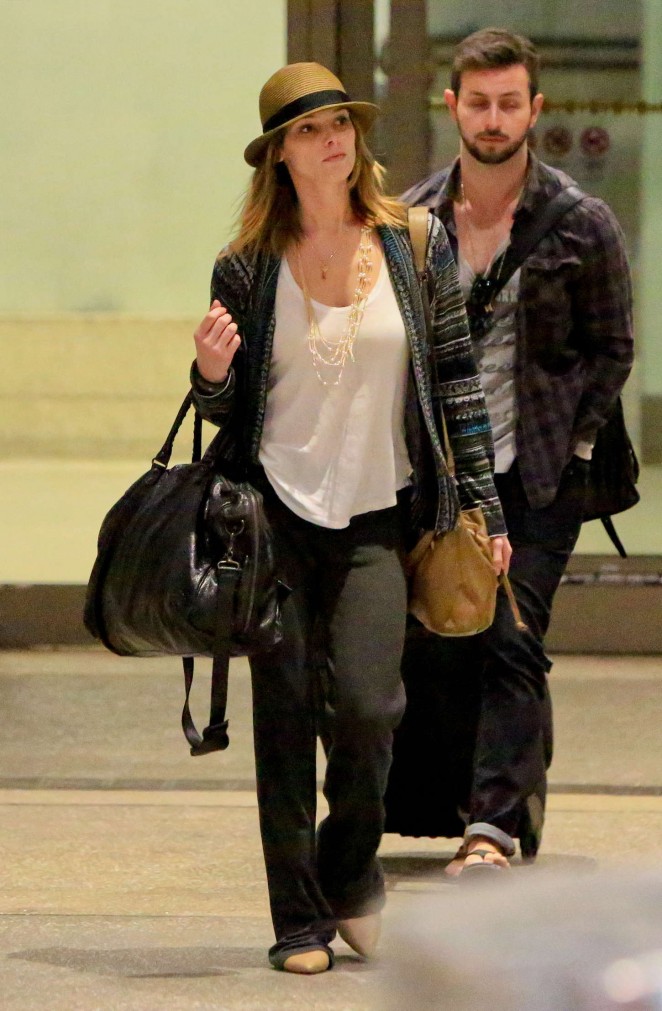 Ashley Greene with boyfriend Paul Khoury Arrives at LAX in LA