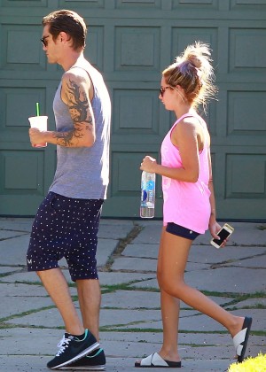 Ashley Tisdale in Shorts out in Studio City