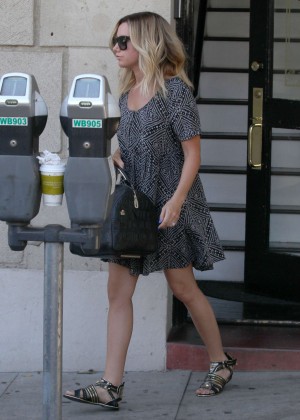 Ashley Tisdale in Mini Dress - Running Errands in LA