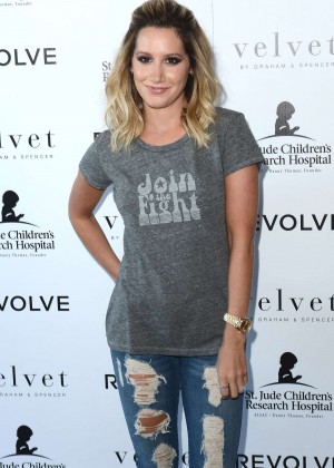 Ashley Tisdale - Velvet x and St. Jude Join The Fight Charity Tee Launch in Malibu