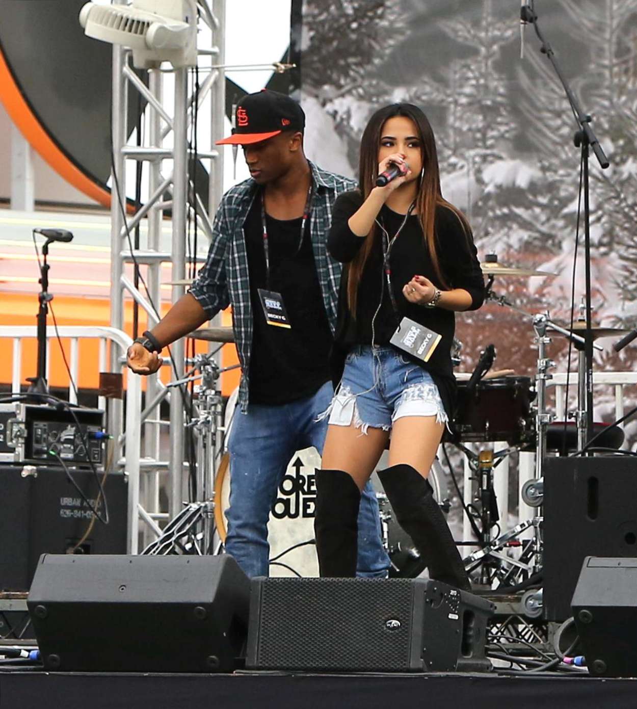 Becky G 2014 : Becky G in Jeans Shorts -01. 