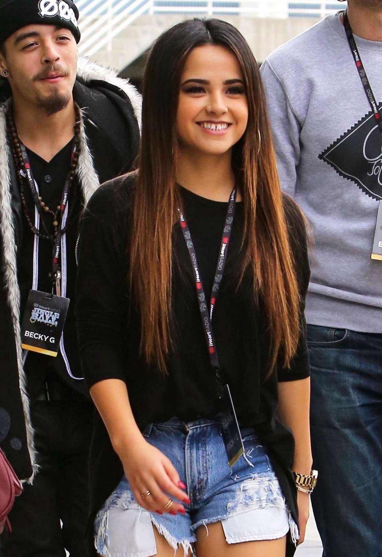 Becky G in Jeans Shorts -14.